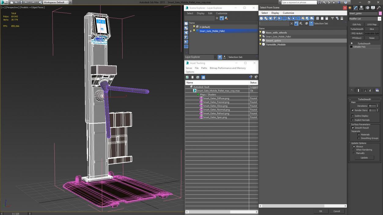 Smart Gate Mobile Pallet 3D model