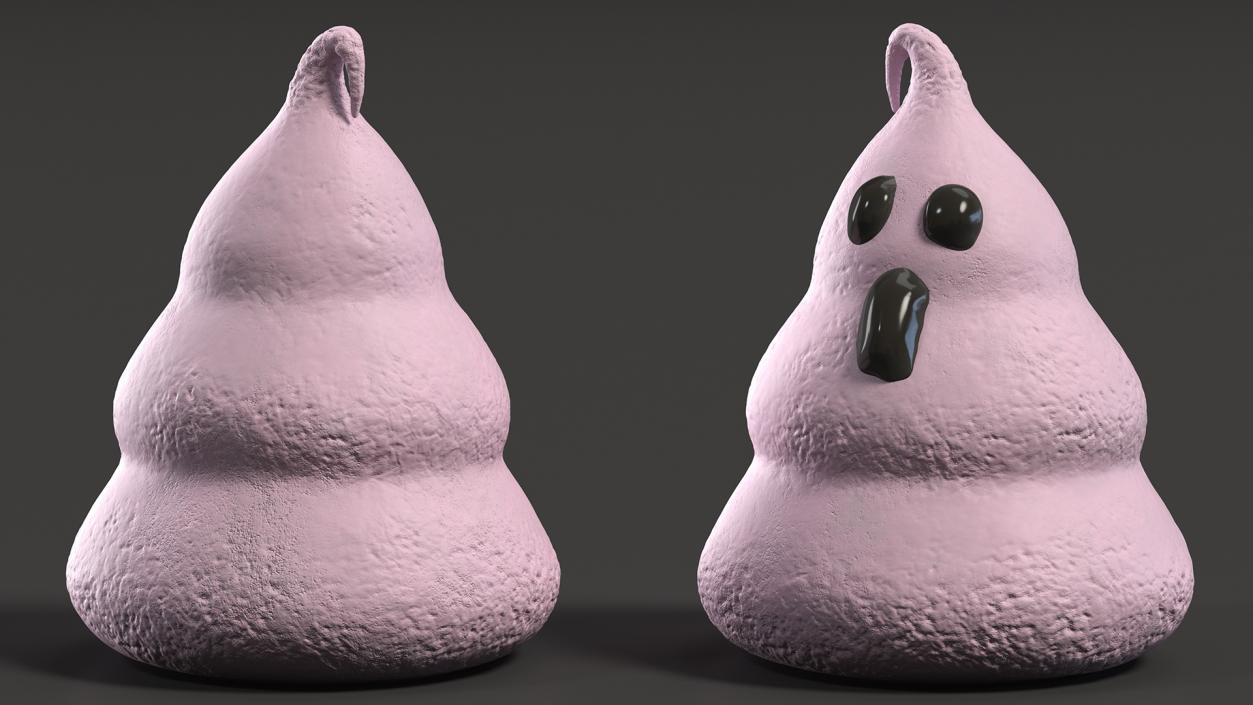 3D Meringue Ghost Cookie Pink