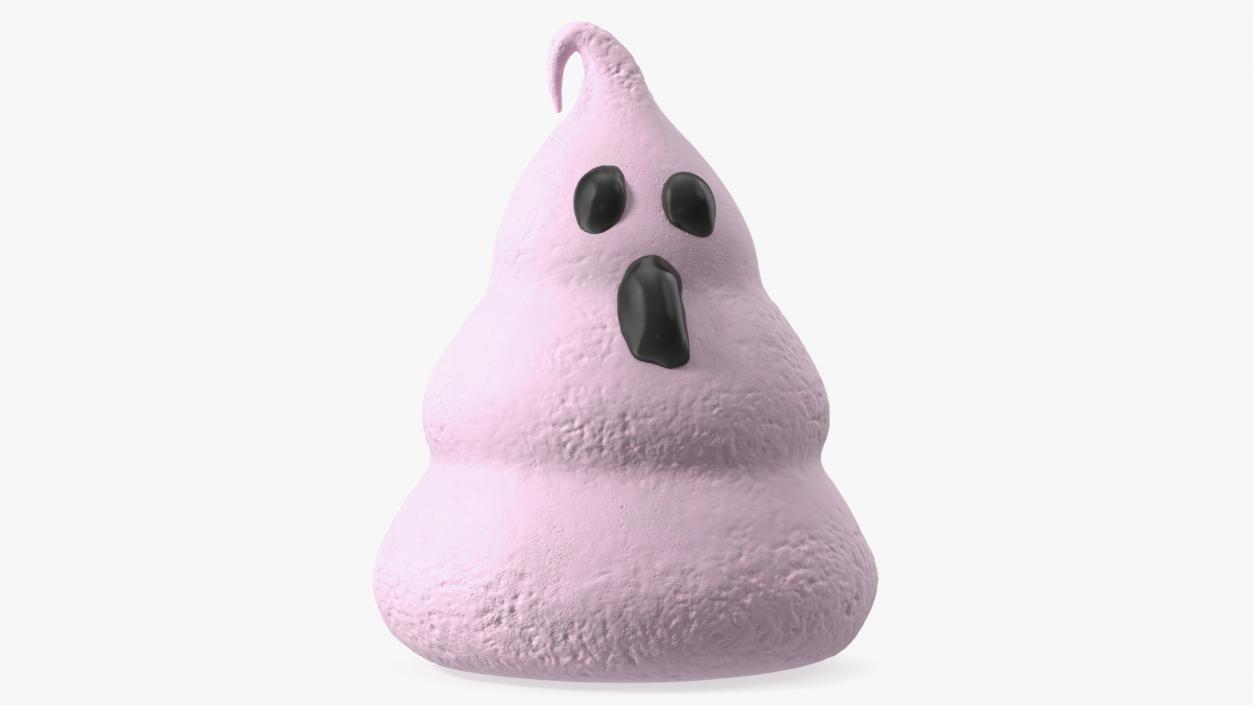 3D Meringue Ghost Cookie Pink