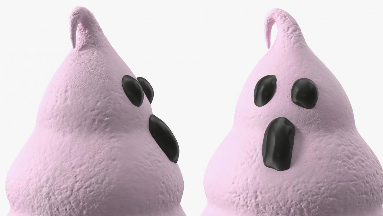 3D Meringue Ghost Cookie Pink