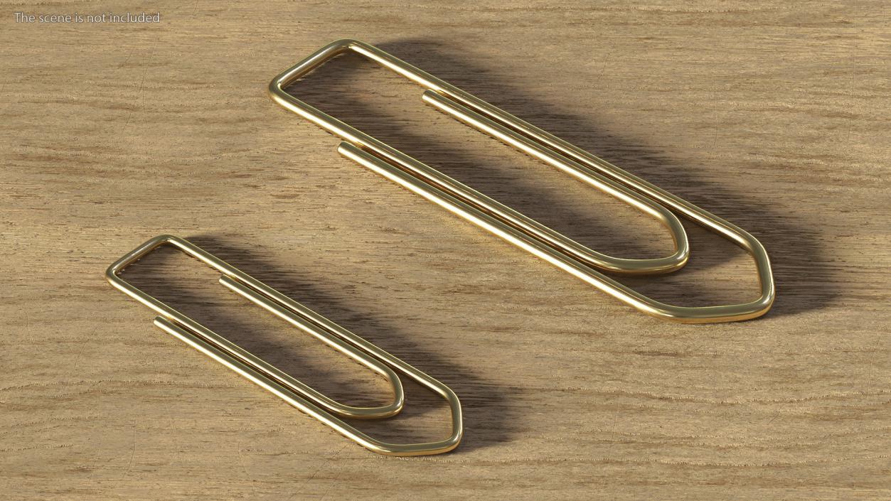 3D Paper Clip Boat Shape Gold