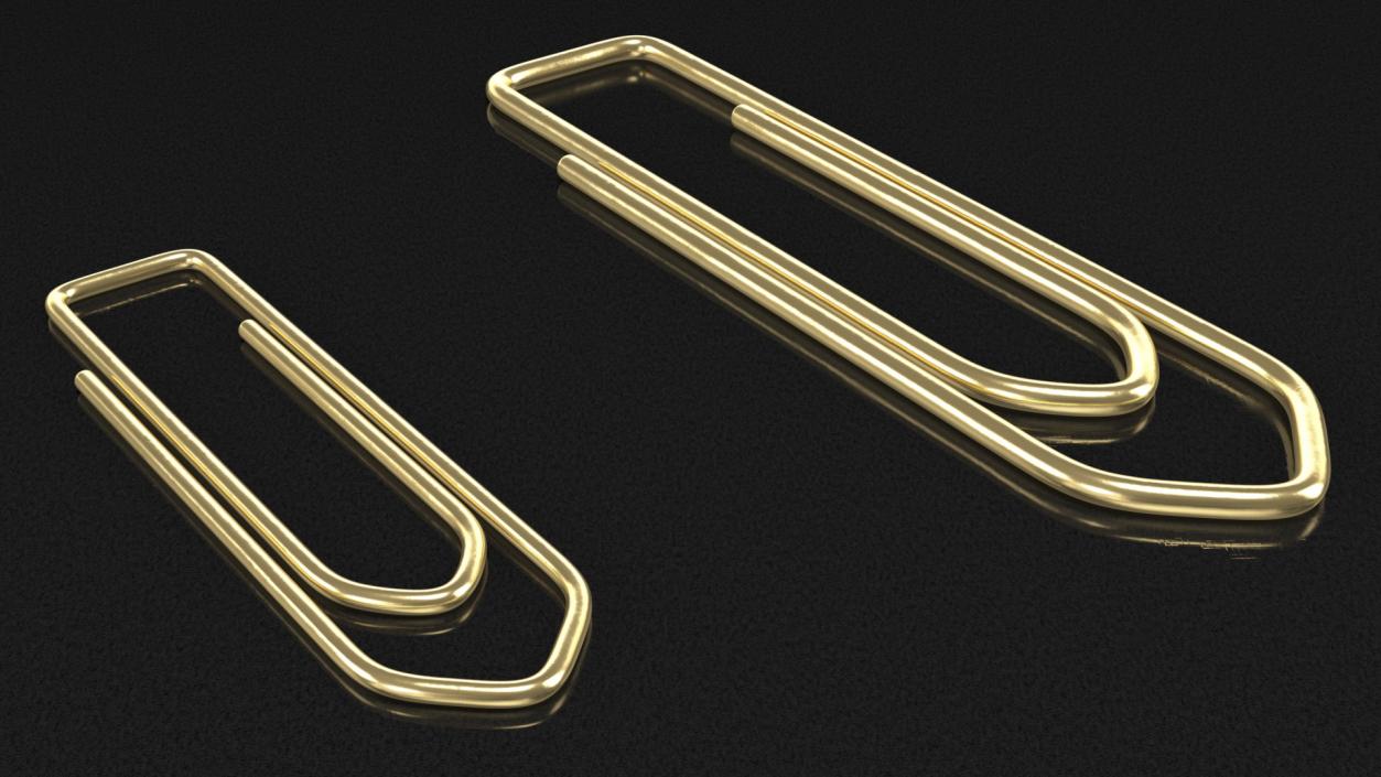 3D Paper Clip Boat Shape Gold