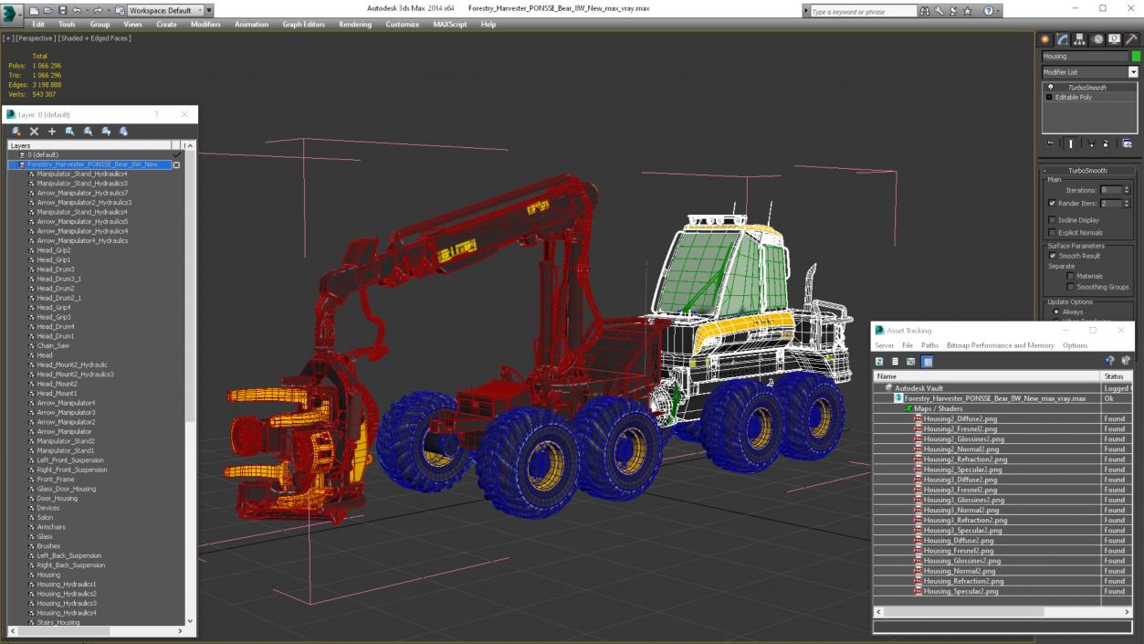 Forestry Harvester PONSSE Bear 8W New 3D