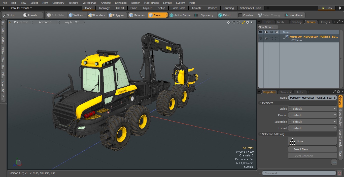 Forestry Harvester PONSSE Bear 8W New 3D