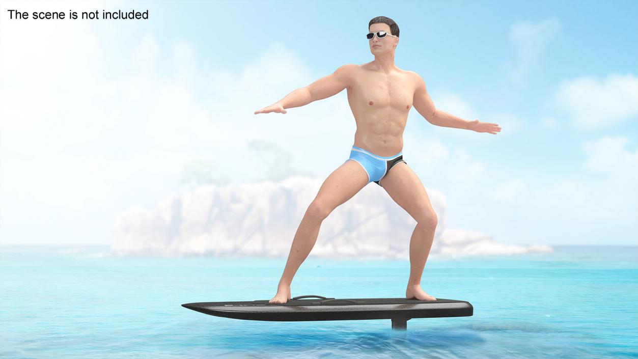 Man on Fliteboard 3D