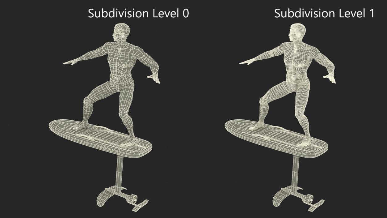 Man on Fliteboard 3D