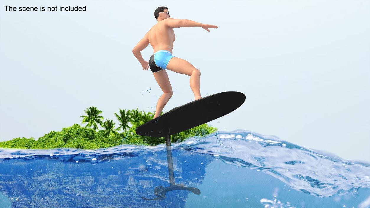 Man on Fliteboard 3D