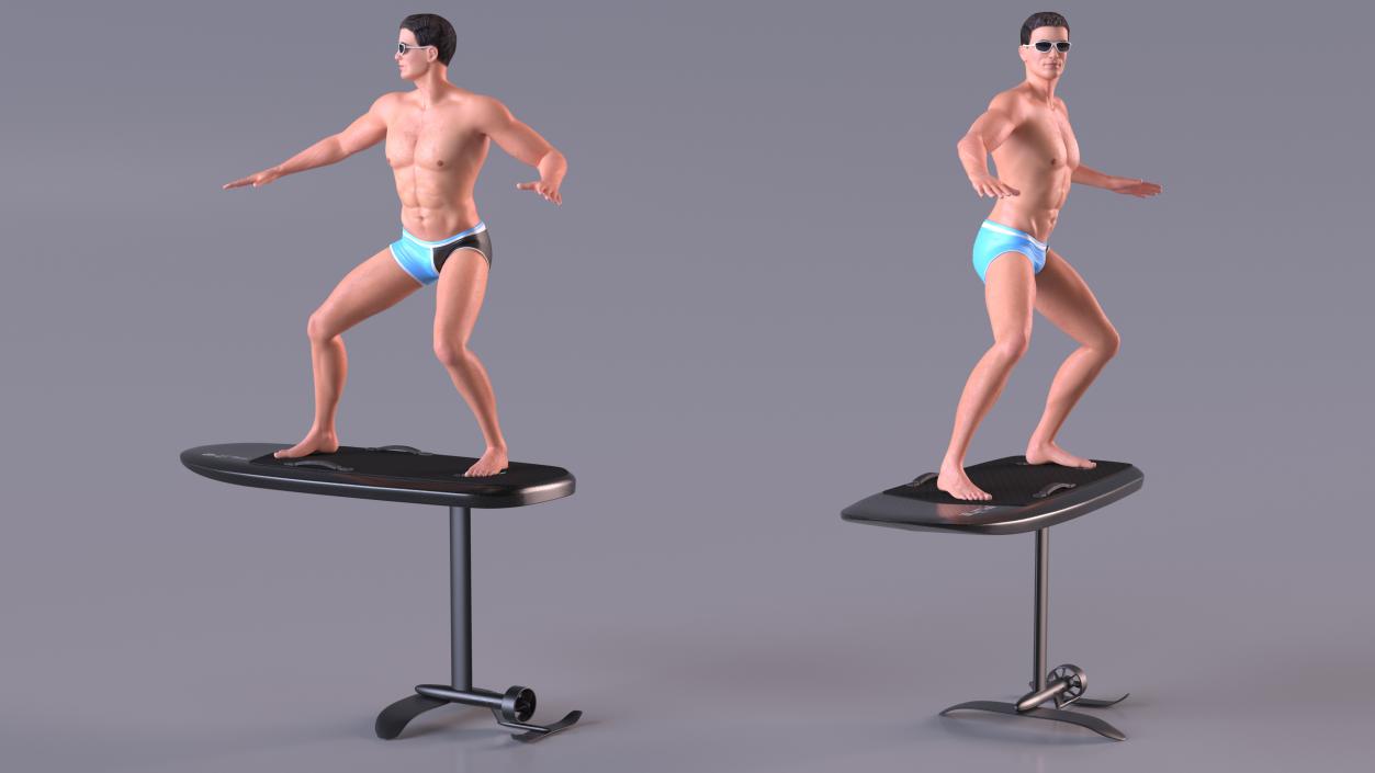 Man on Fliteboard 3D