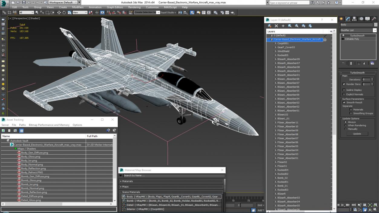 3D Carrier-Based Electronic Warfare Aircraft