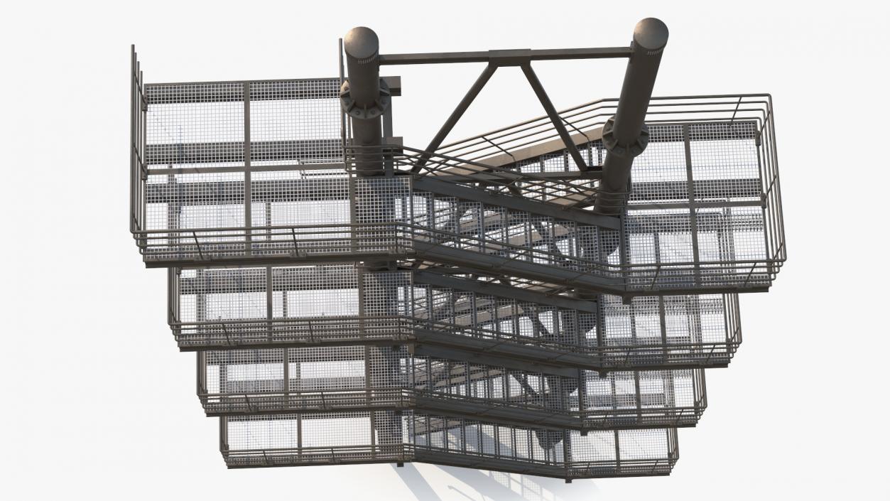 Modular Fire Escape 3D model