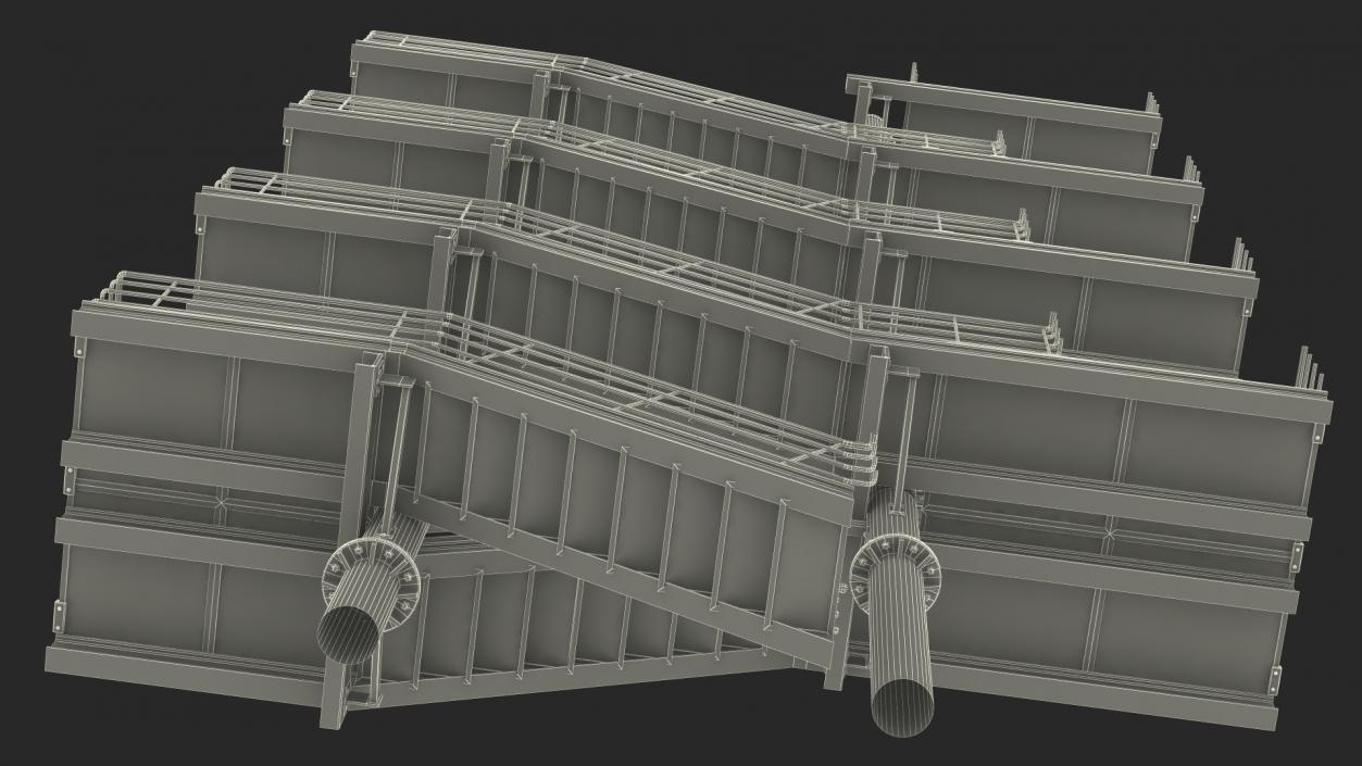 Modular Fire Escape 3D model