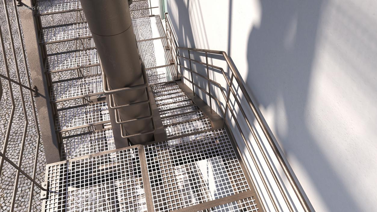 Modular Fire Escape 3D model