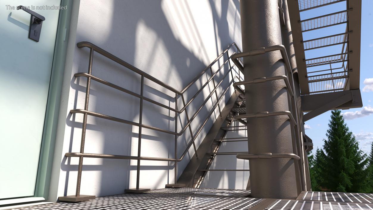 Modular Fire Escape 3D model