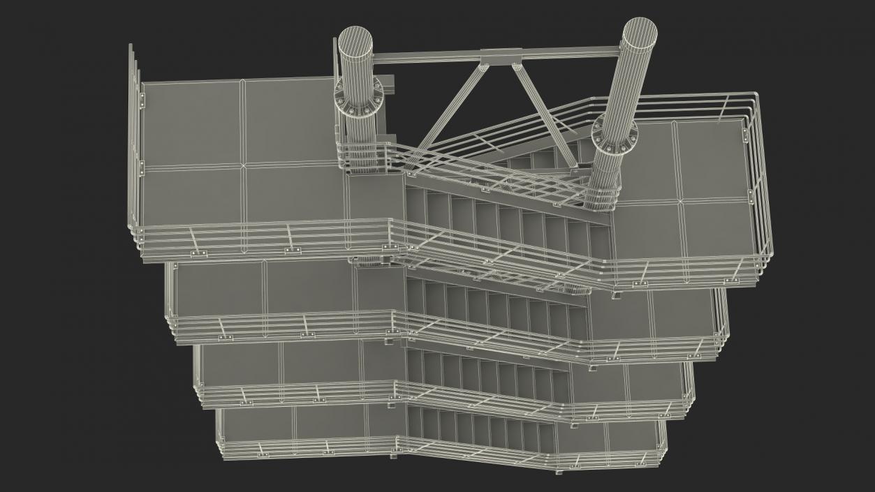 Modular Fire Escape 3D model