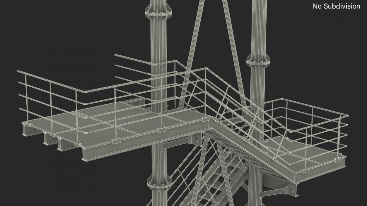 Modular Fire Escape 3D model