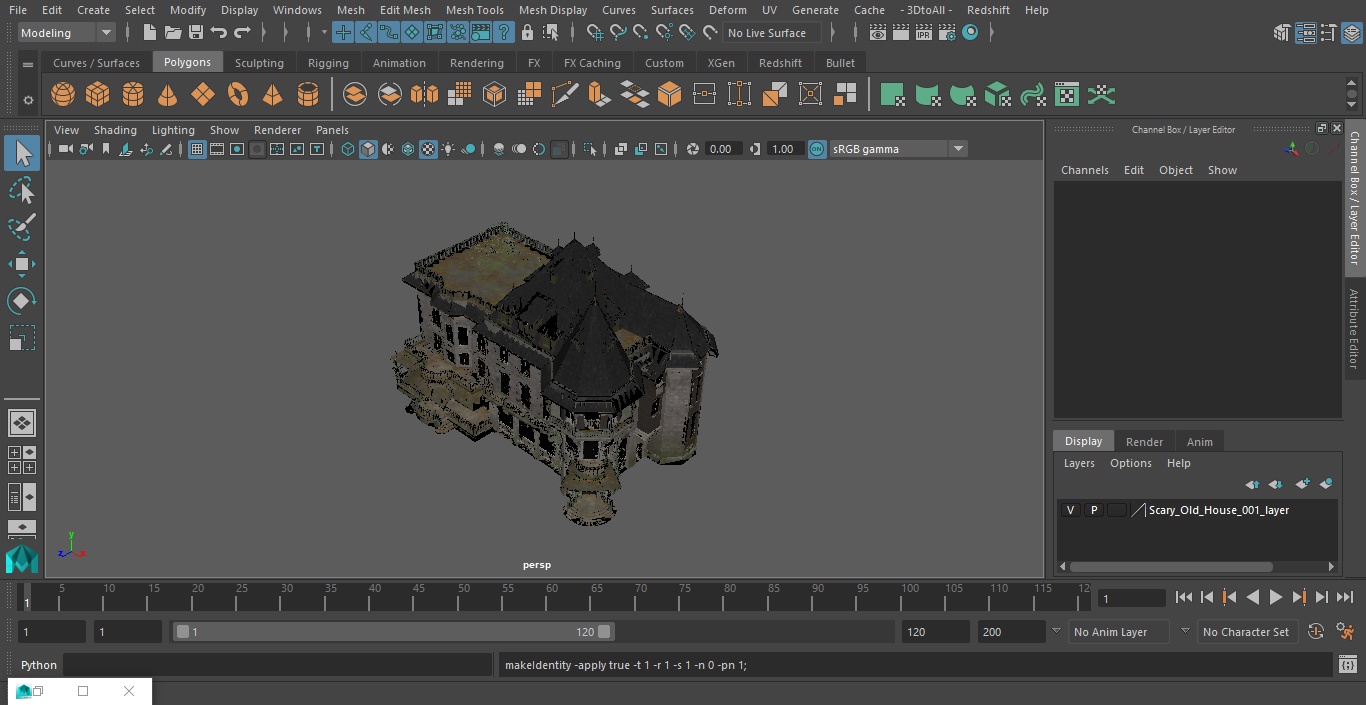 3D model Scary Old House