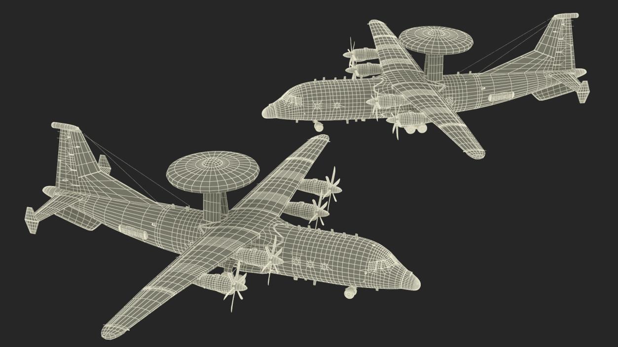 3D Airborne Early Warning and Control Aircraft model