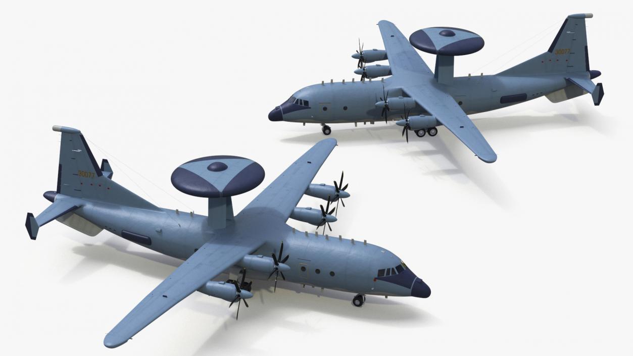 3D Airborne Early Warning and Control Aircraft model