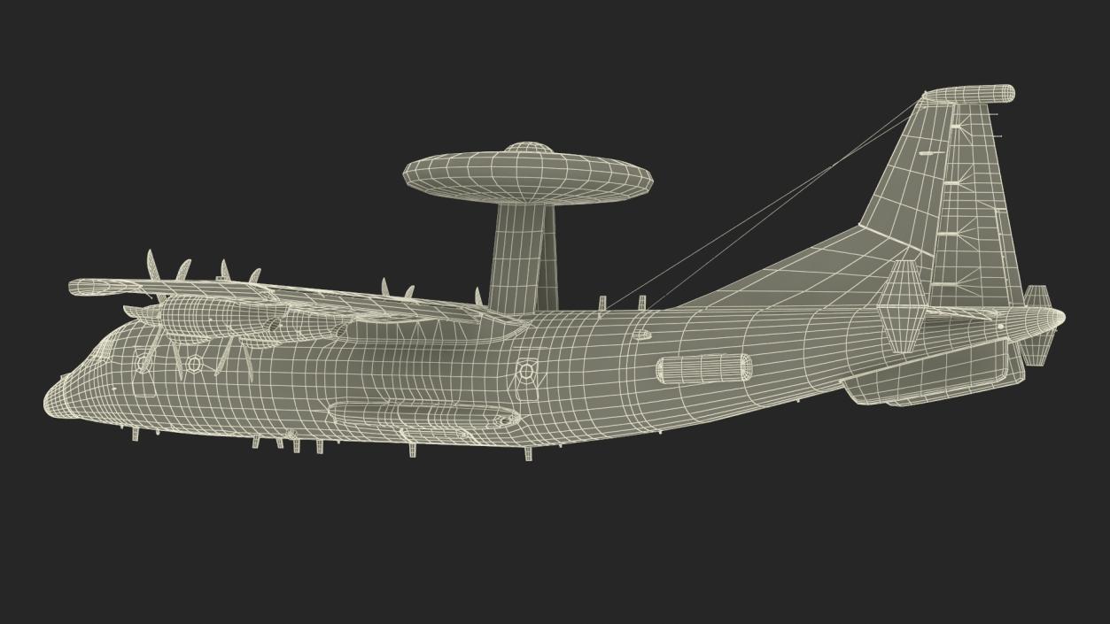 3D Airborne Early Warning and Control Aircraft model