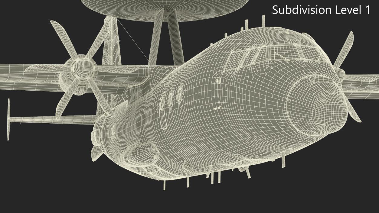 3D Airborne Early Warning and Control Aircraft model