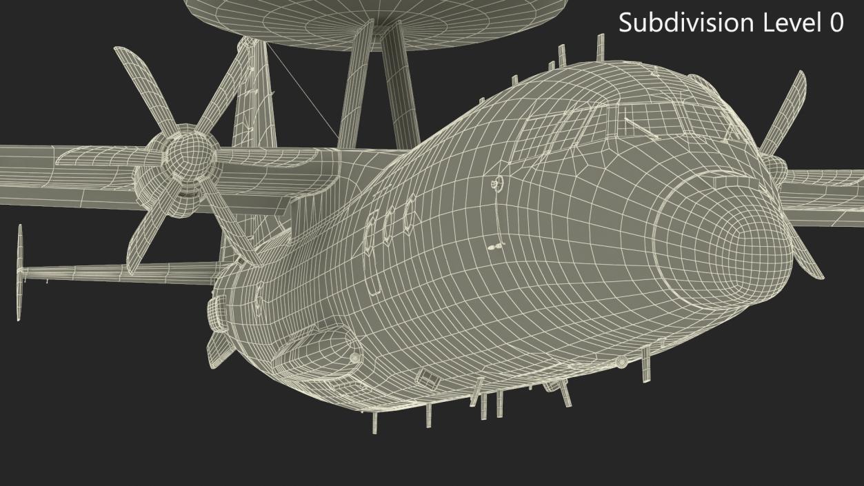 3D Airborne Early Warning and Control Aircraft model