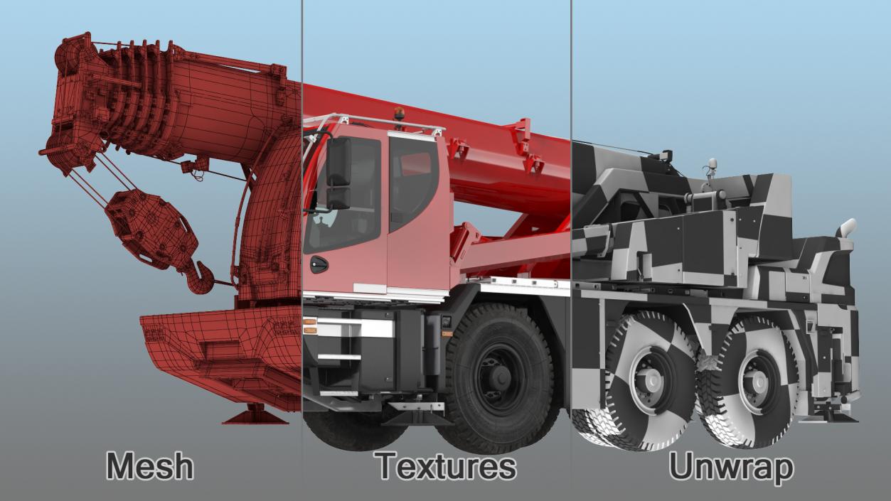 3D model Compact Mobile Crane Generic Rigged