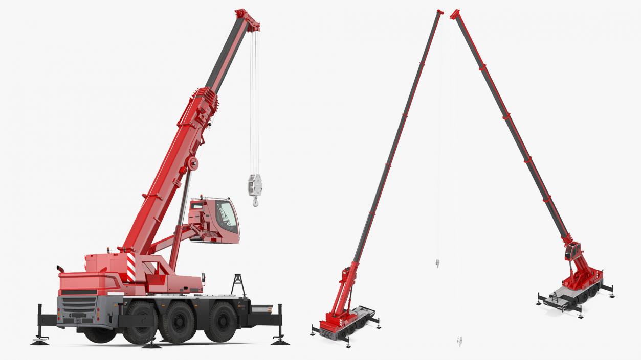 3D model Compact Mobile Crane Generic Rigged