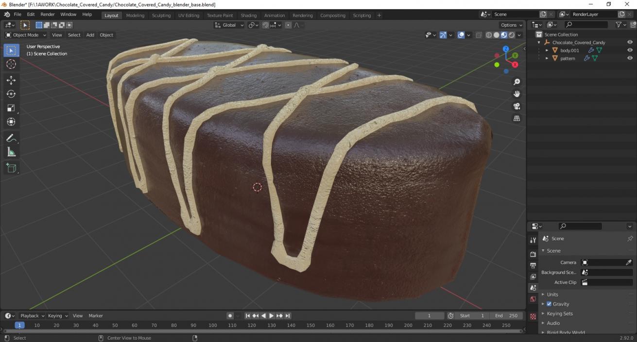 3D model Chocolate Covered Candy 2