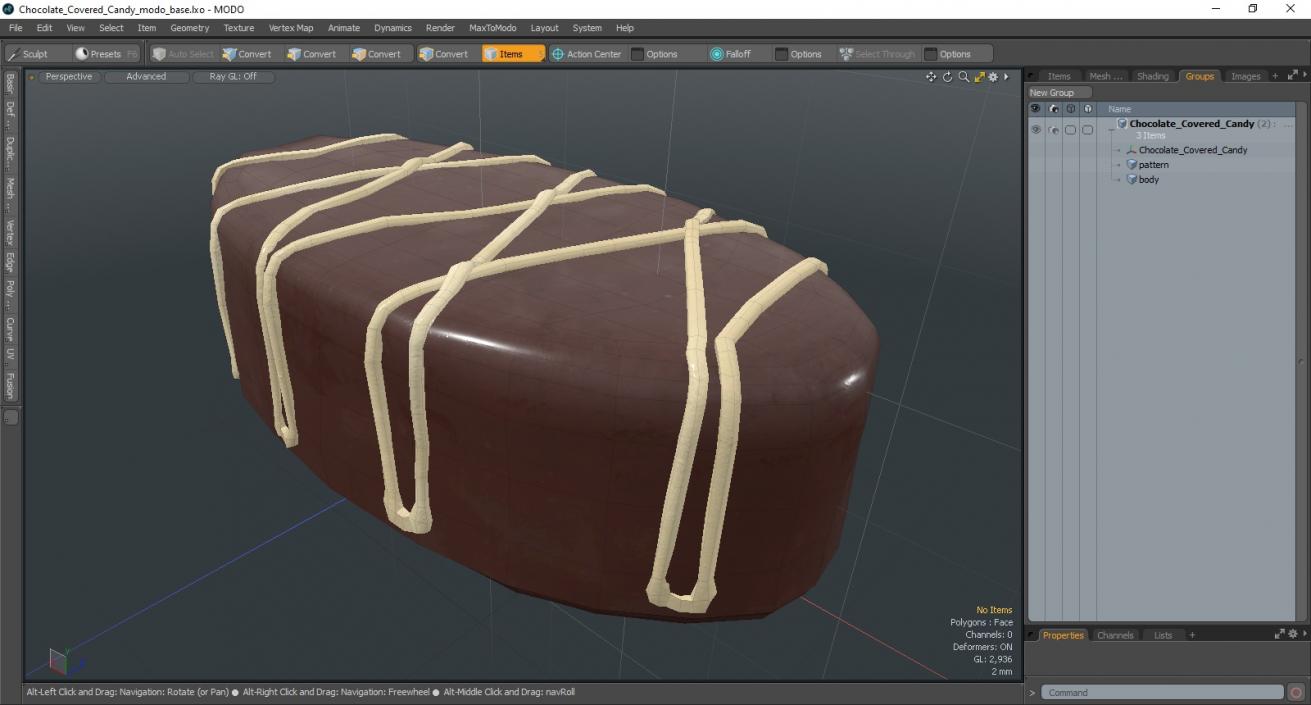 3D model Chocolate Covered Candy 2