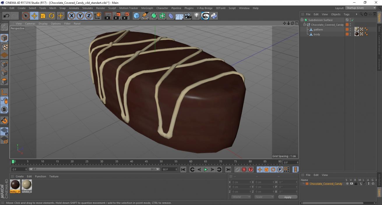 3D model Chocolate Covered Candy 2