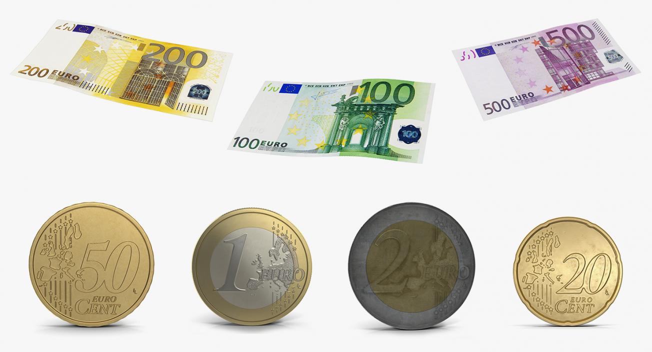 3D Euro Money Collection