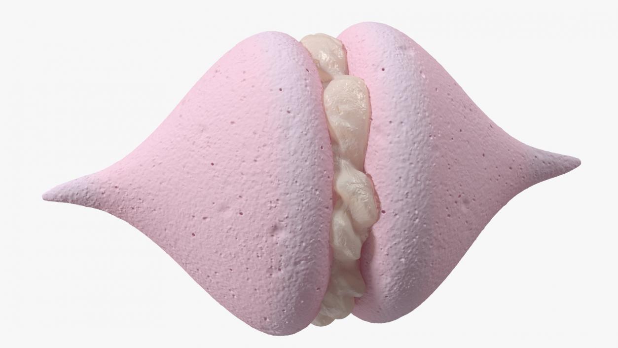 3D Smooth Meringue Pink with Vanilla Filling