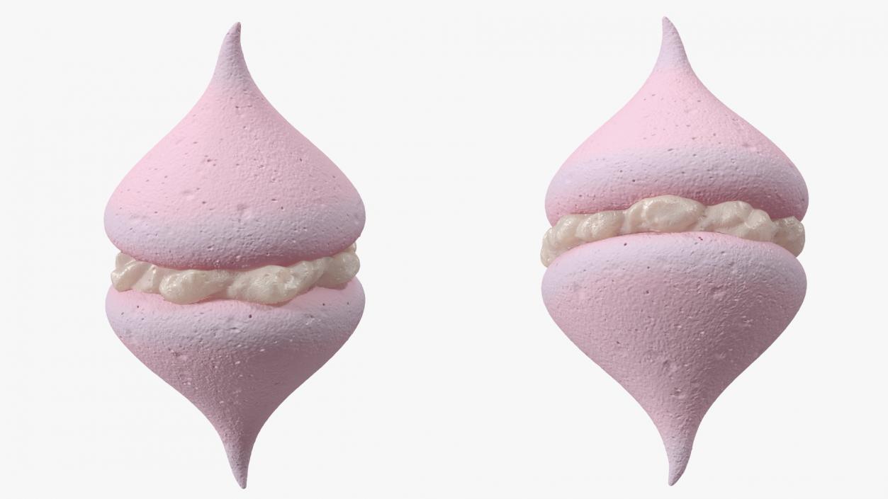 3D Smooth Meringue Pink with Vanilla Filling