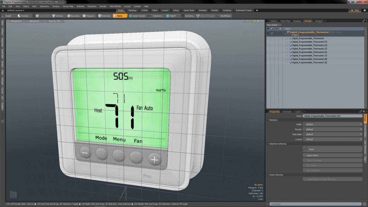 3D Digital Programmable Thermostat