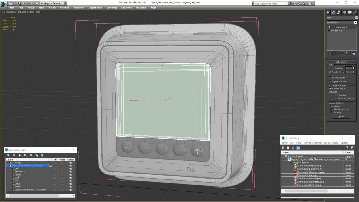 3D Digital Programmable Thermostat