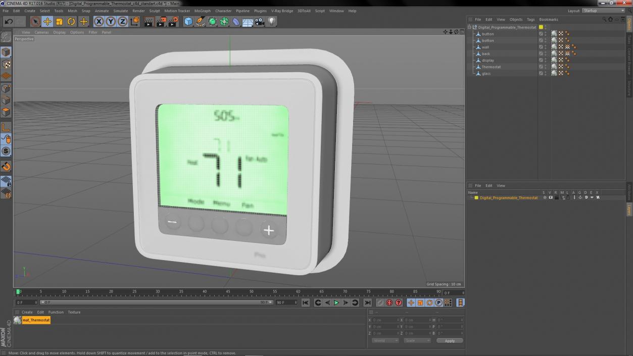 3D Digital Programmable Thermostat