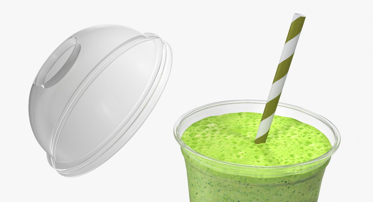 Kiwi Coctail in Plastic Cup 3D