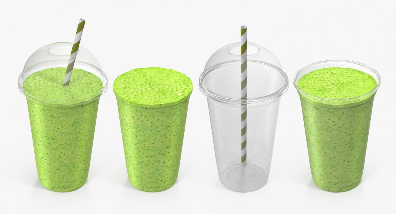 Kiwi Coctail in Plastic Cup 3D