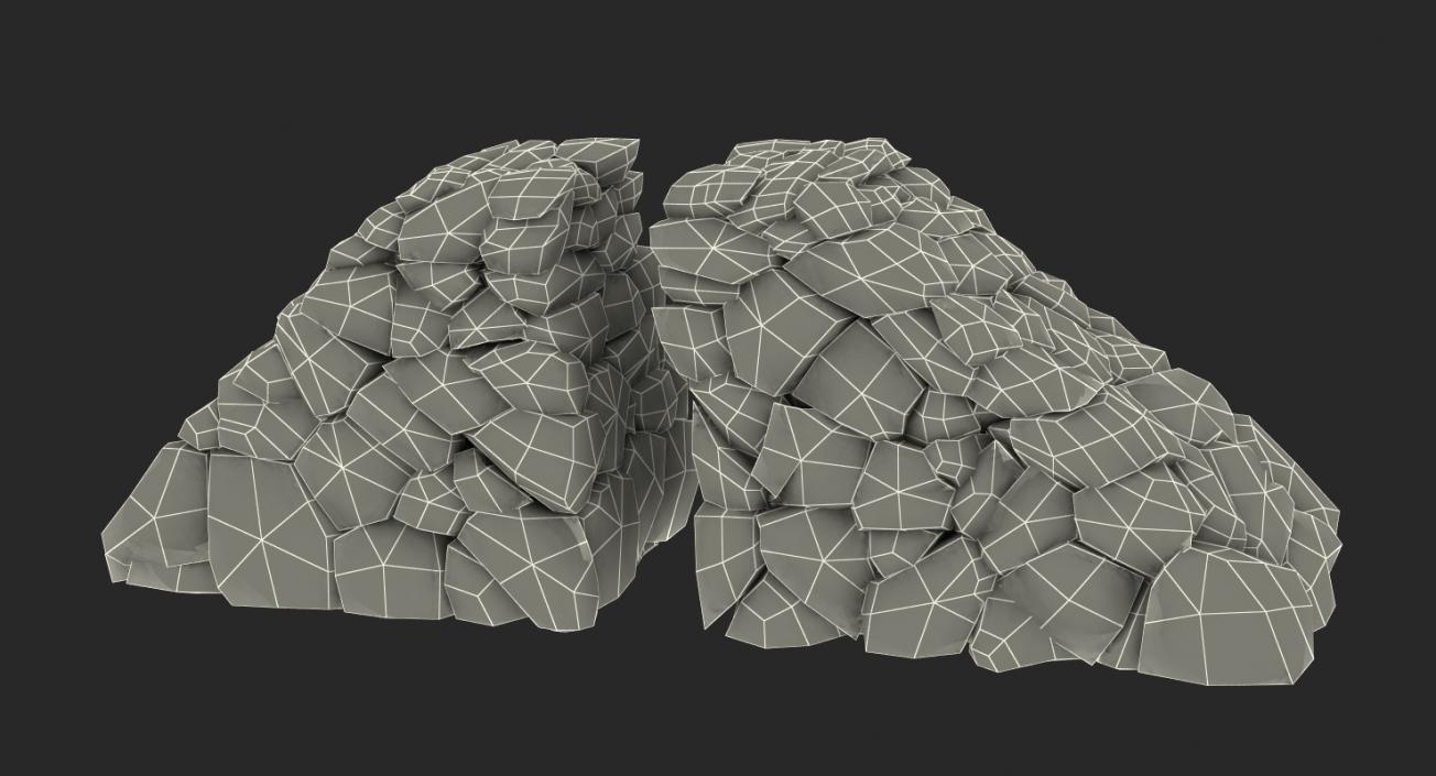 Stone Wall End Segment 3D