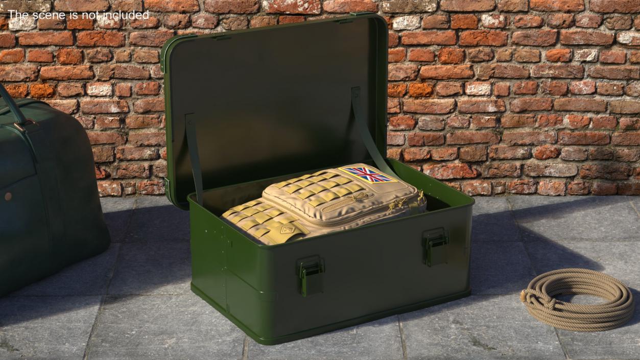 3D Military Storage Box Small 2 model