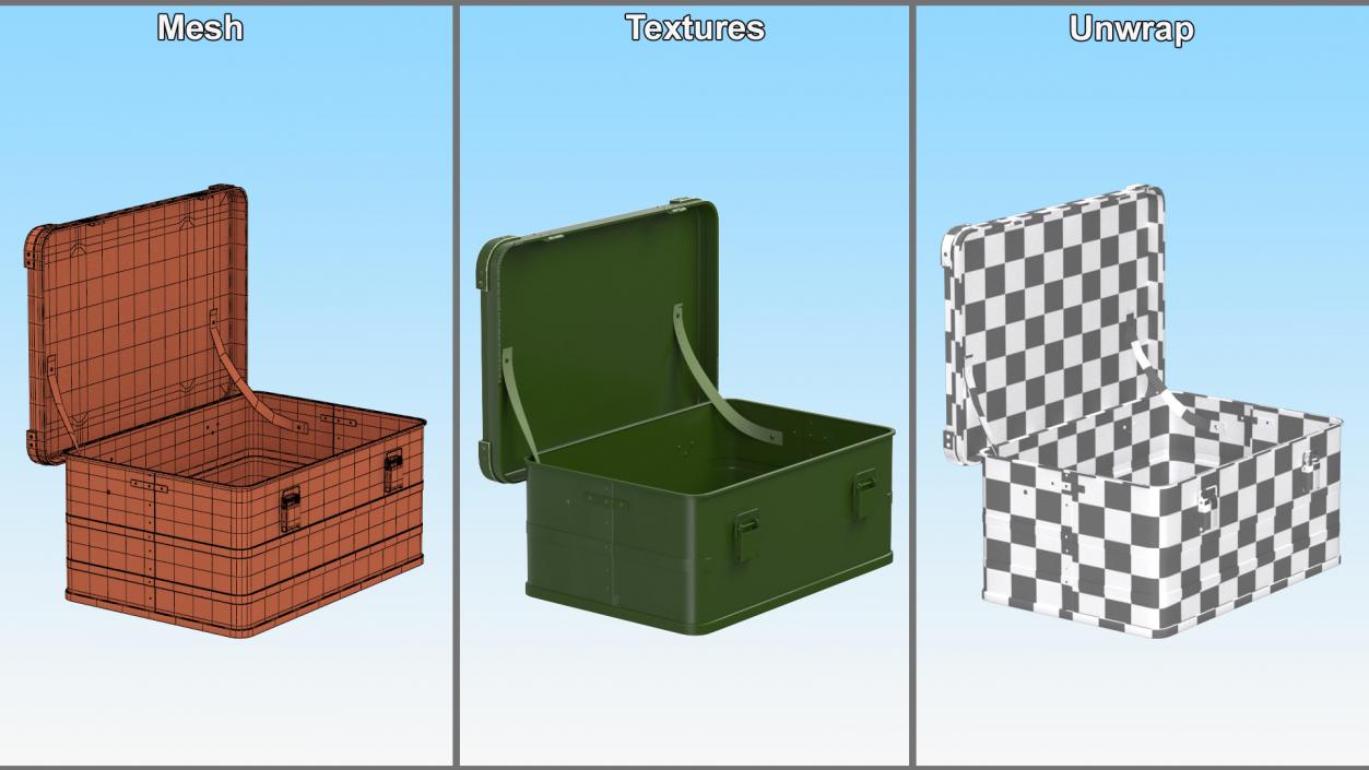 3D Military Storage Box Small 2 model