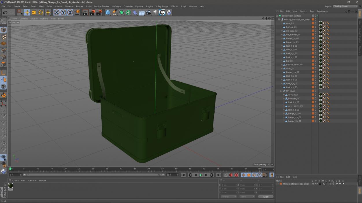 3D Military Storage Box Small 2 model