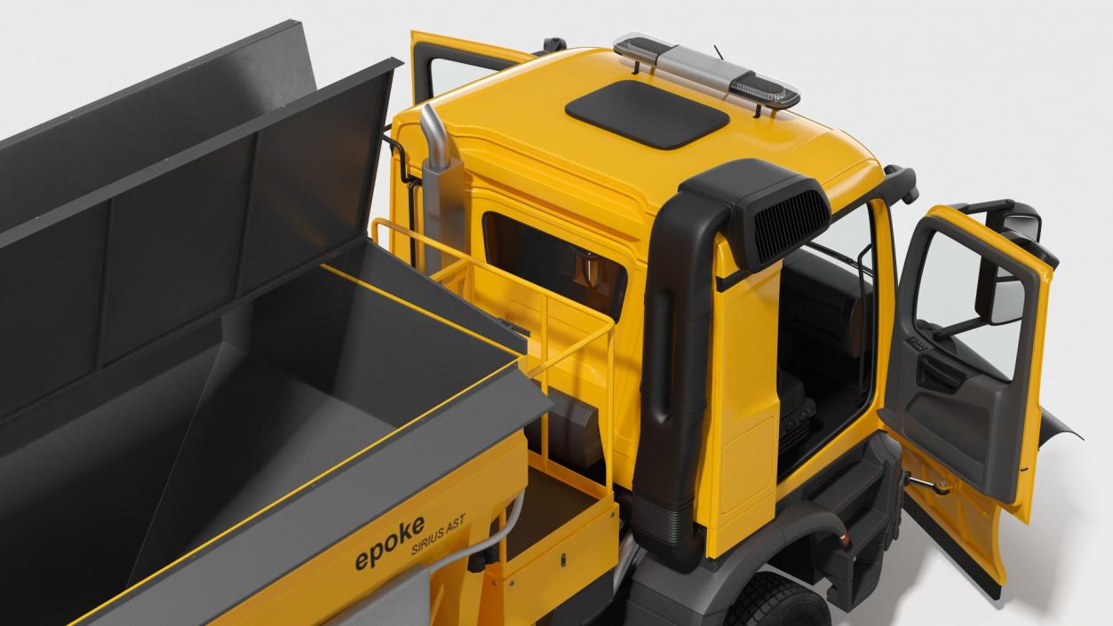 Mercedes Benz 8x6 Arocs Gritter Truck Rigged 3D model