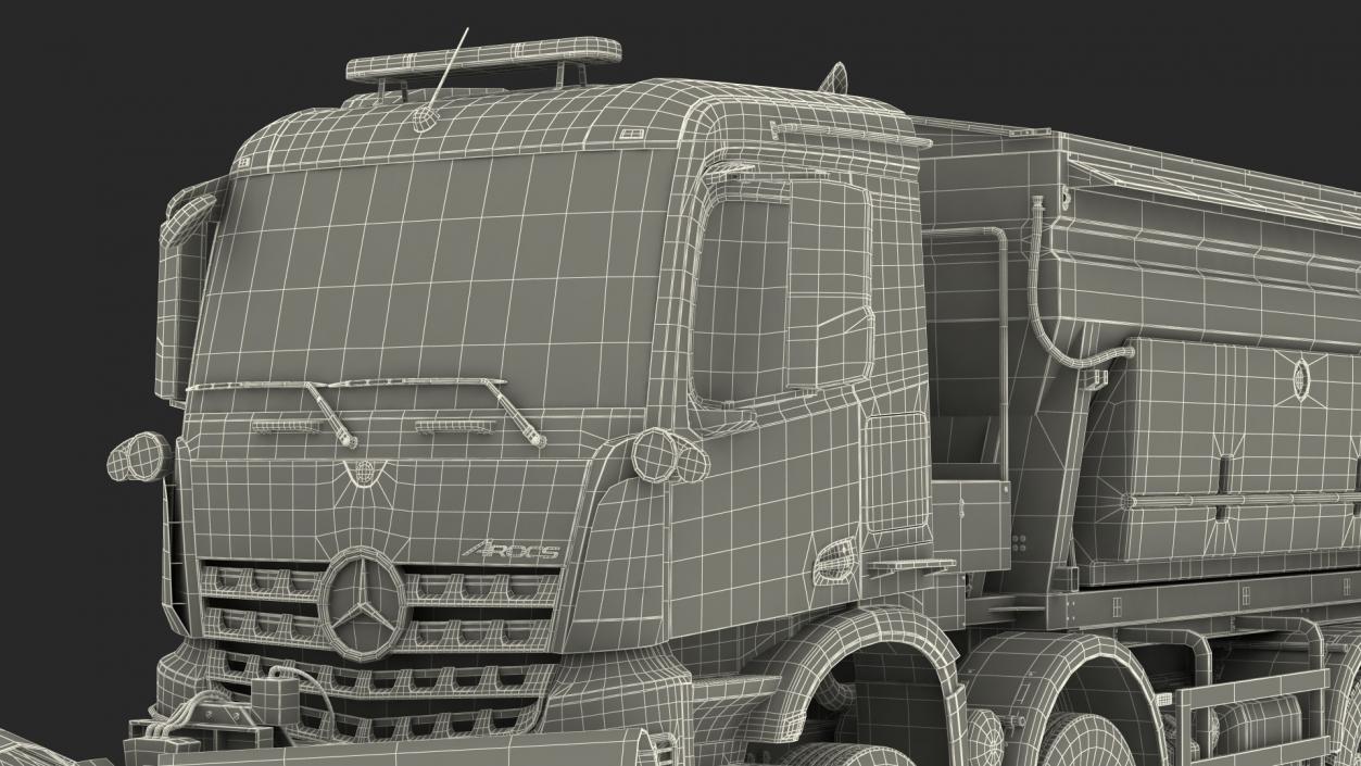 Mercedes Benz 8x6 Arocs Gritter Truck Rigged 3D model