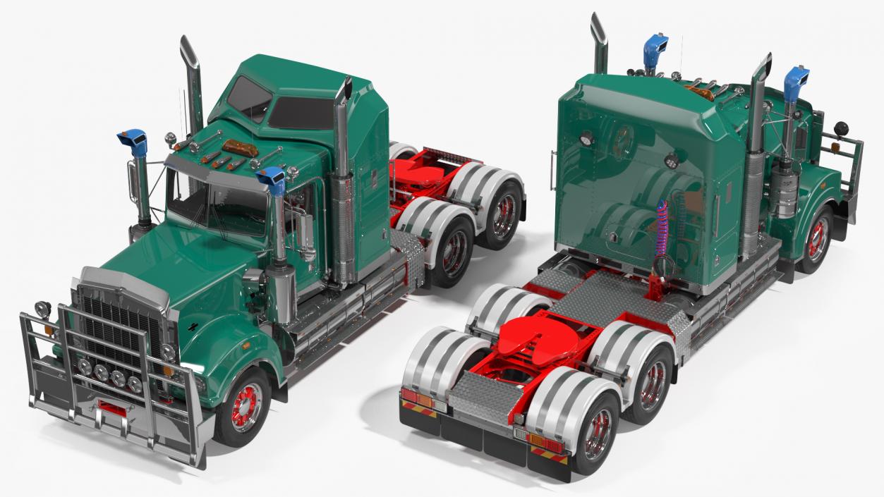 3D Vintage Semi-Truck model