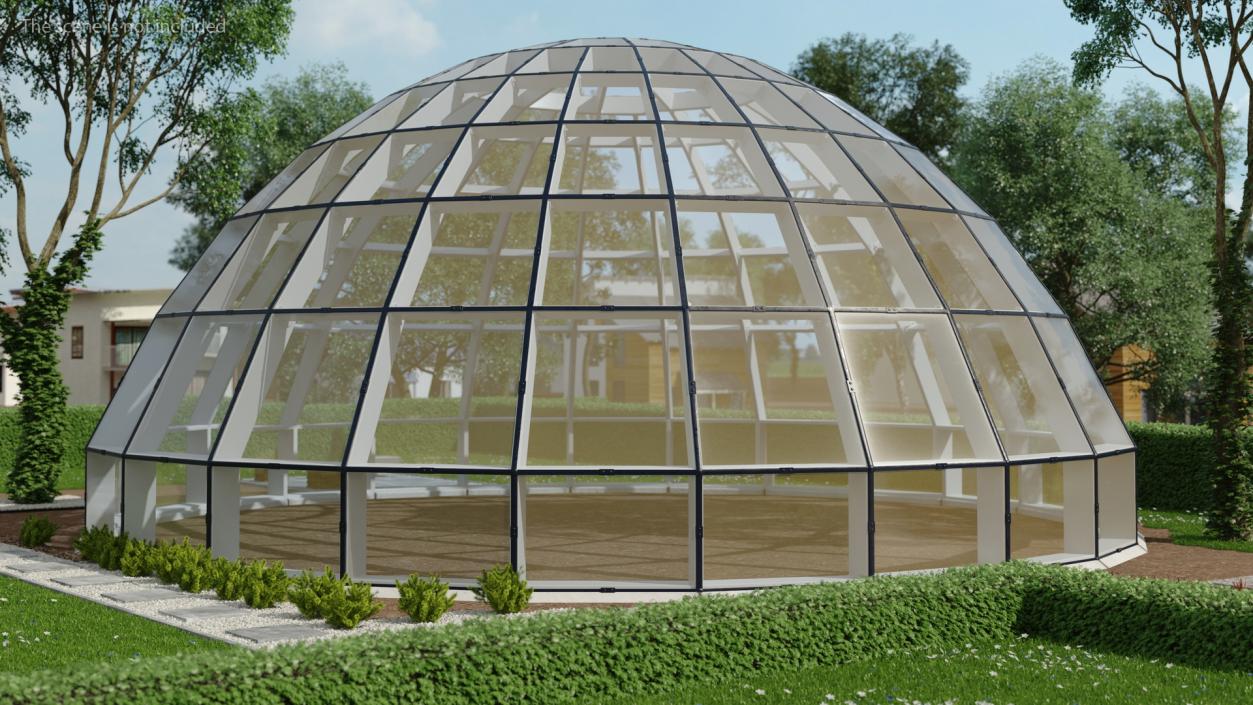 Glass Covered Steel Dome 3D model