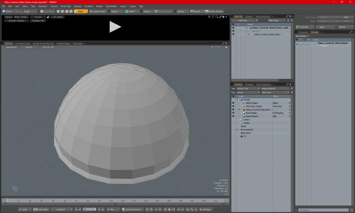 Glass Covered Steel Dome 3D model