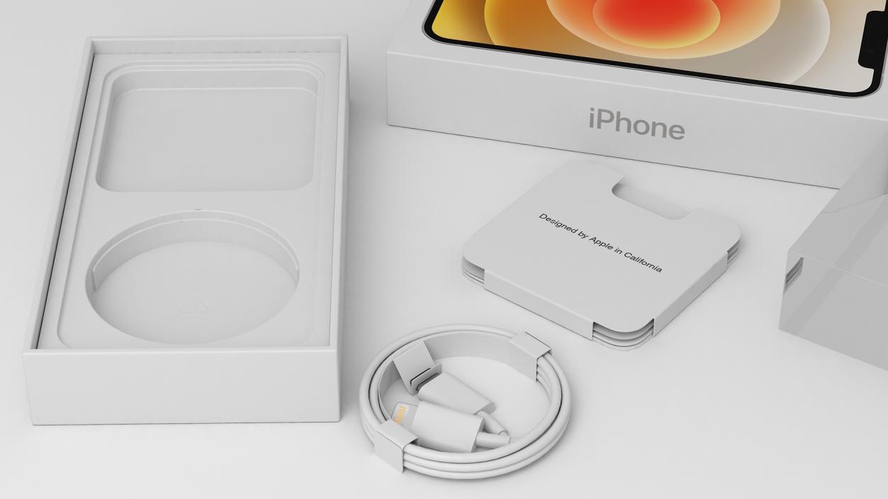 iPhone 12 Package Box White 3D