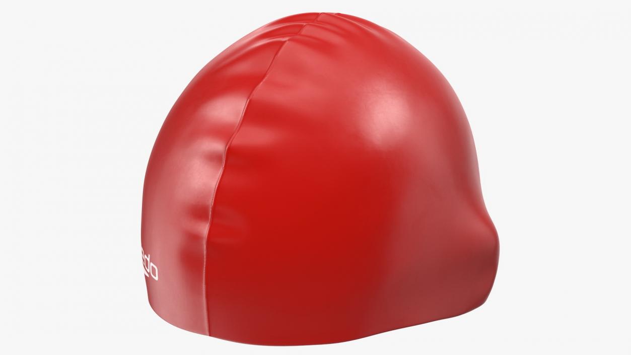 Speedo Red Silicone Swimming Cap 3D