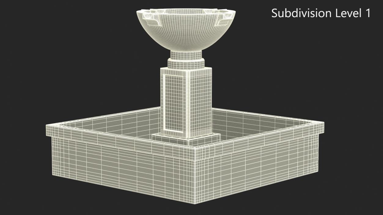 3D Modern Fountain Empty